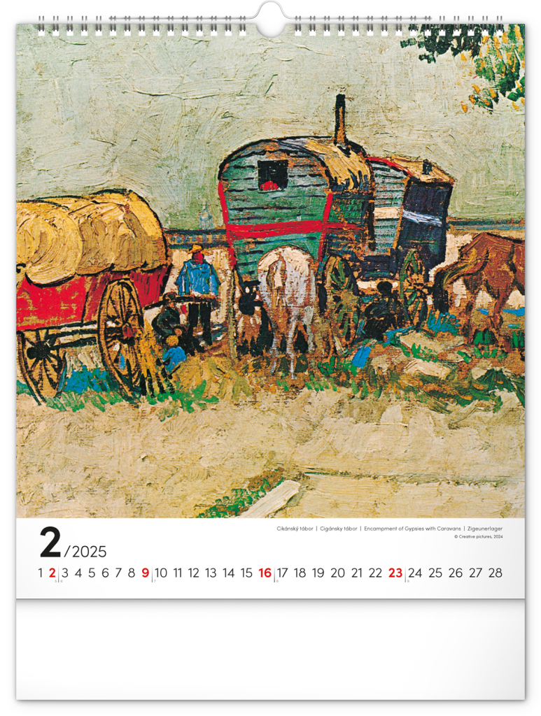 Vincent van Gogh 2025 - nástěnný kalendář