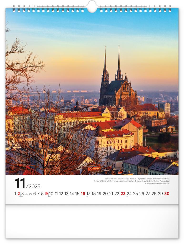 Brno 2025 - nástěnný kalendář