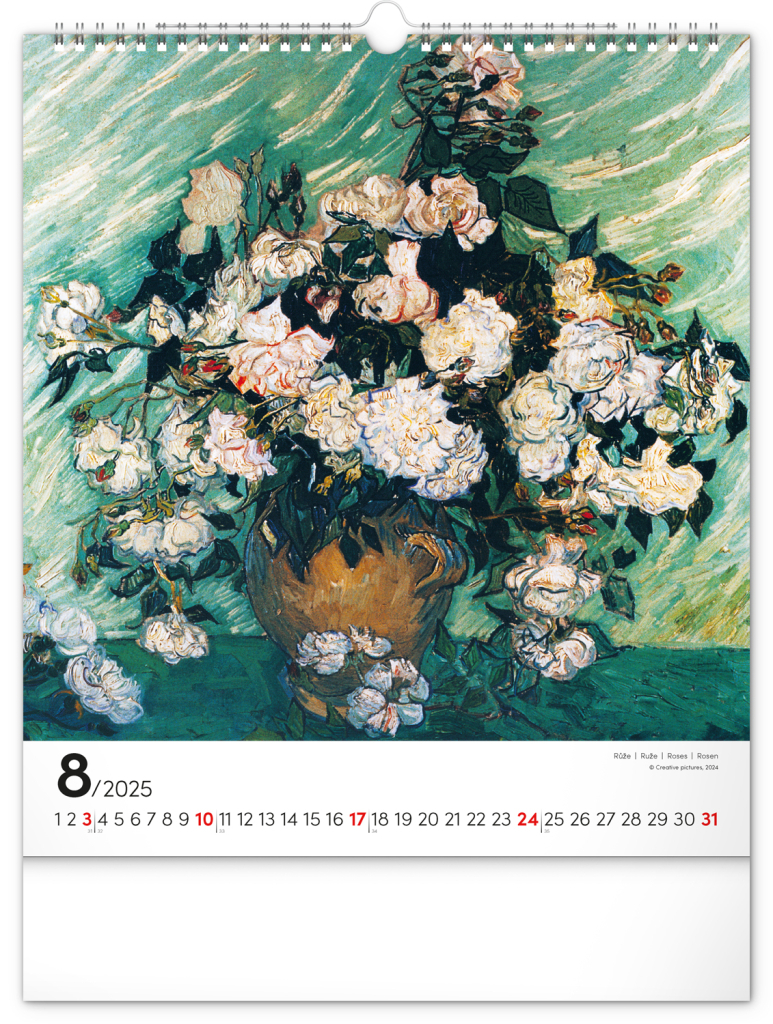 Vincent van Gogh 2025 - nástěnný kalendář
