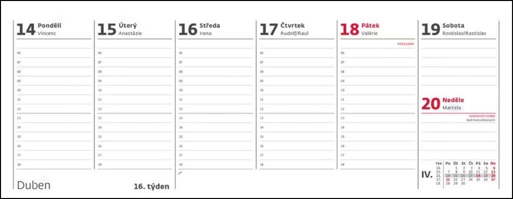 Poznámkový kalendář Office 2025 - stolní kalendář