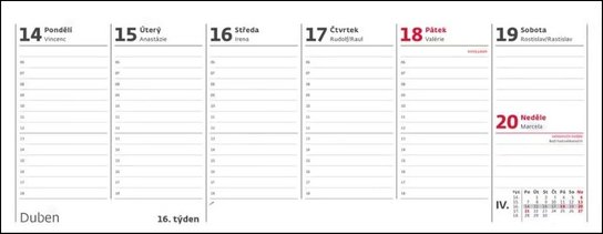 Poznámkový kalendář 2025 - stolní kalendář