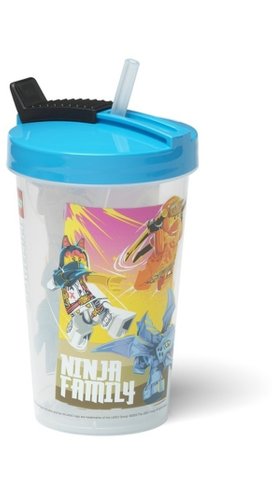 Lego Ninjago kelímek s brčkem modrá