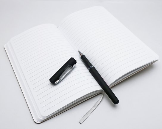 Notes linkovaný A5 kraft Modrotisk