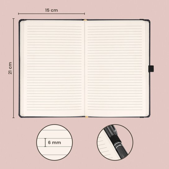 Notes Balacron černý linkovaný