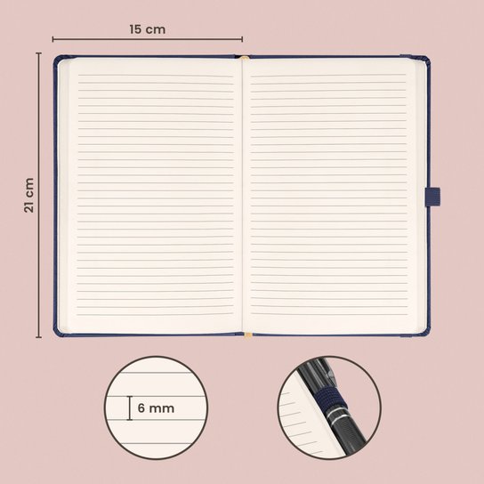 Notes Balacron tmavě modrý linkovaný