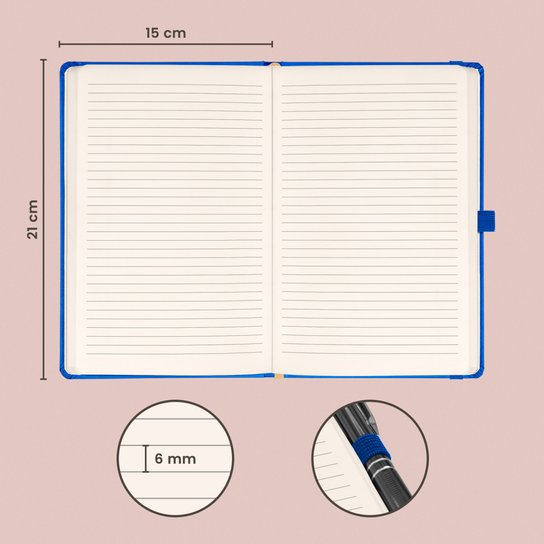 Notes Aprint modrý linkovaný