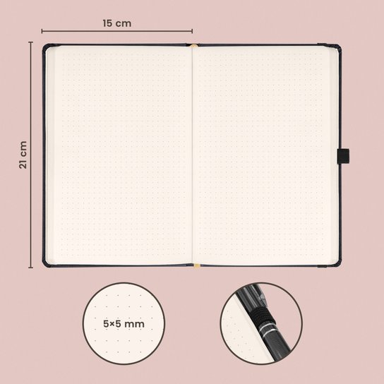 Notes Aprint černý tečkovaný