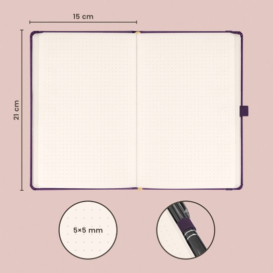 Notes Aprint Neo fialový tečkovaný