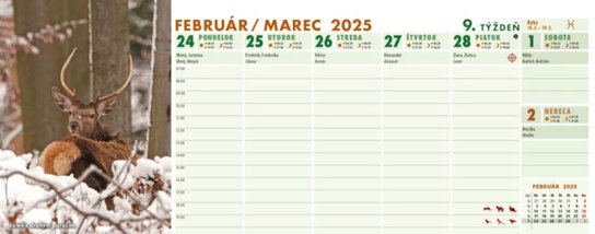 Poľovník 2025 - stolový kalendár