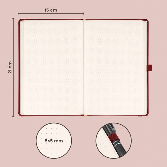 Notique Notes Aprint Neo vínový tečkovaný