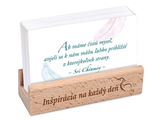 Anjeli, poslovia radosti s dreveným stojančekom