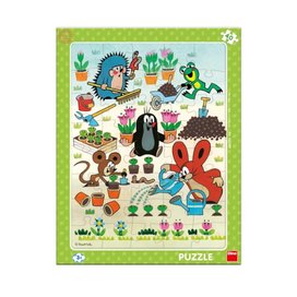 Puzzle 40 Krtek zahradník deskové