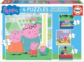 Puzzle Prasátko Pepina 4v1