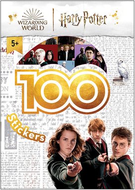100 samolepek s omalovánkovými listy Harry Potter