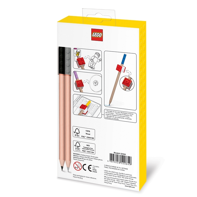 LEGO Pastelky, mix barev 12 ks s LEGO klipem