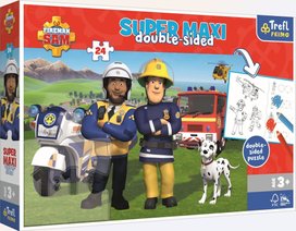 Oboustranné puzzle Požárník Sam a jeho tým SUPER MAXI