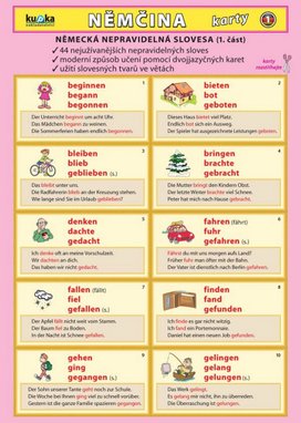 Němčina karty 1 - nepravidelná slovesa