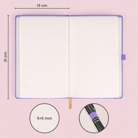 Notes lila tečkovaný
