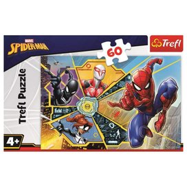 Puzzle Spiderman Na síti 60 dílků