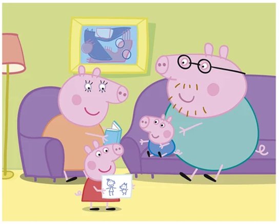 Dřevěné kostky Peppa Pig Veselý den