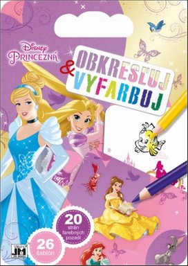 Obkresľuj a vyfarbuj Princezné