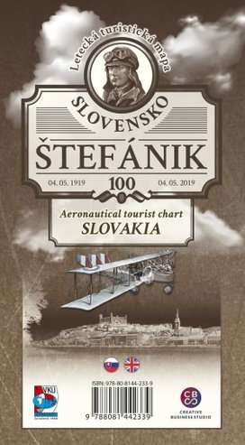 Letecká turistická mapa Slovensko Štefánik