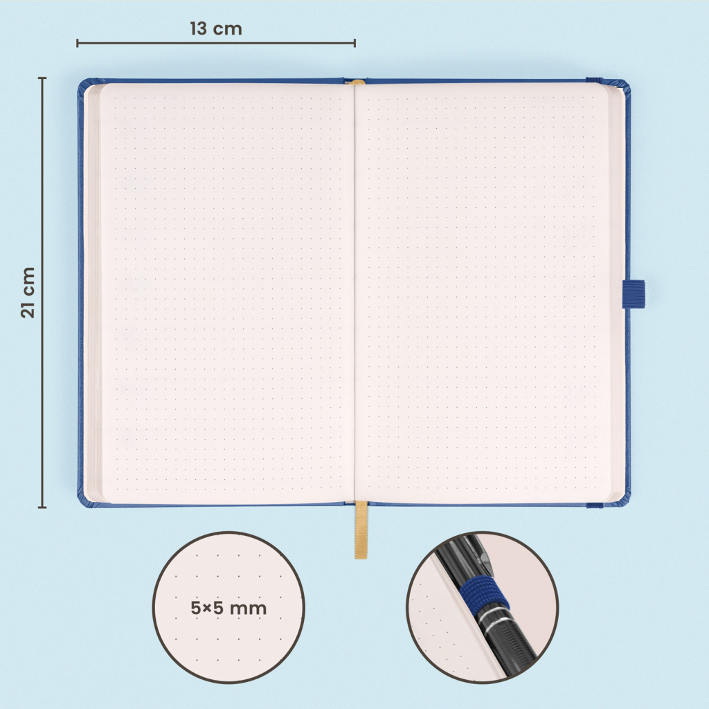 Notes tmavě modrý tečkovaný