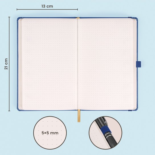 Notes tmavě modrý tečkovaný