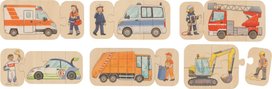 Dřevěné puzzle Vozidla 6v1