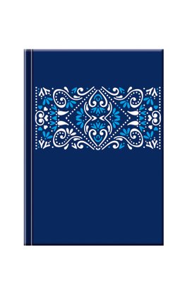 Notes Folk ornament modrý