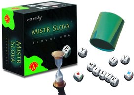 Mistr Slova společenská hra na cesty s kostkami v krabičce
