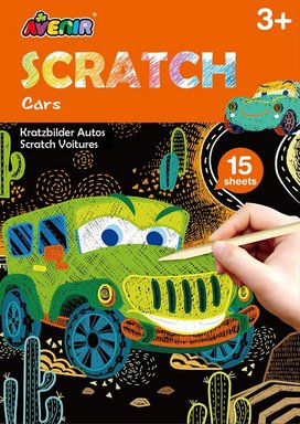 Škrabací kniha aktivit mini Auta