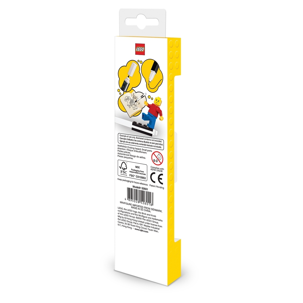 LEGO Gelové pero s minifigurkou černé