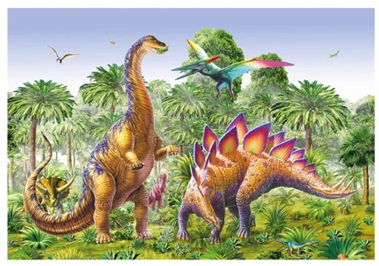 Puzzle 2x48 Souboj dinosaurů
