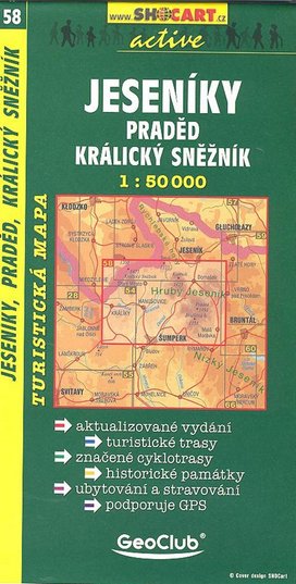 Jeseníky, Praděd, Kralický Sněžník 1:50 000