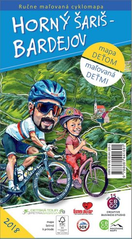 Ručne maľovaná cyklomapa Horný Šariš – Bardejov