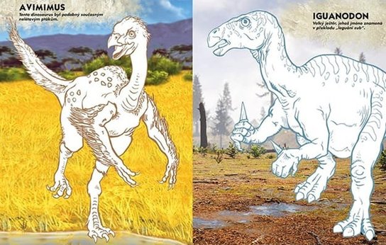 Omalovánky s tetováním Dinosauři