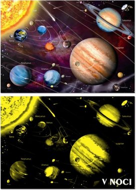 Svítící puzzle Sluneční soustava