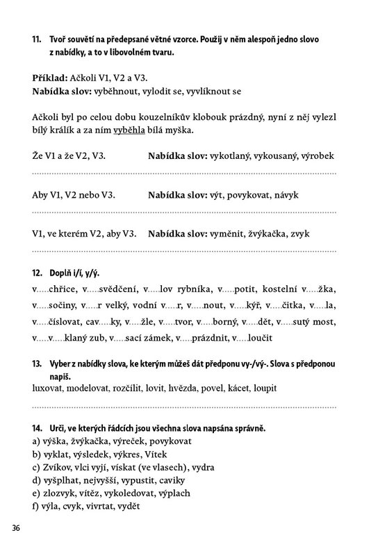 Procvičuj - Vyjmenovaná slova