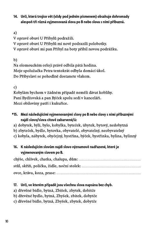 Procvičuj - Vyjmenovaná slova