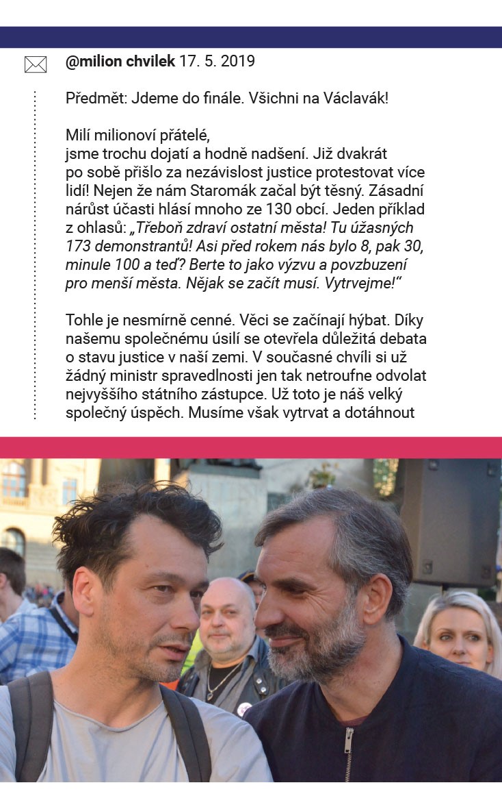 Milion chvilek pro demokracii v památníku 