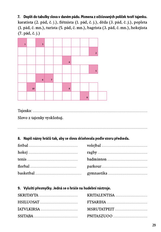 Procvičuj - Pravopis podstatných jmen 
