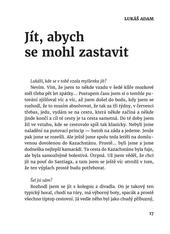 Běž, řekla cesta