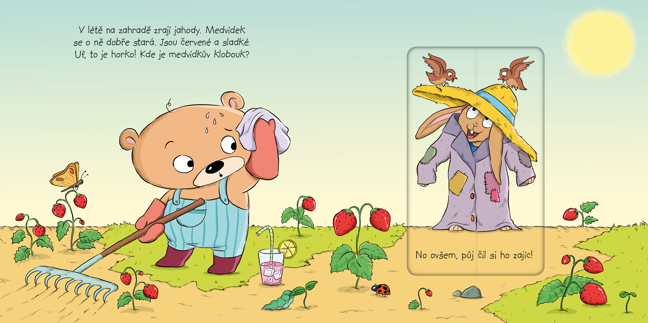 Medvídek na zahradě