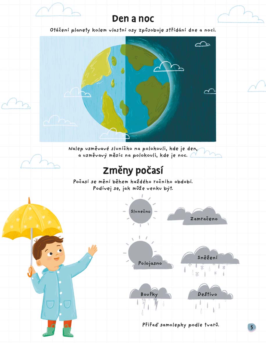 Knížka se samolepkami - Čtyři roční období
