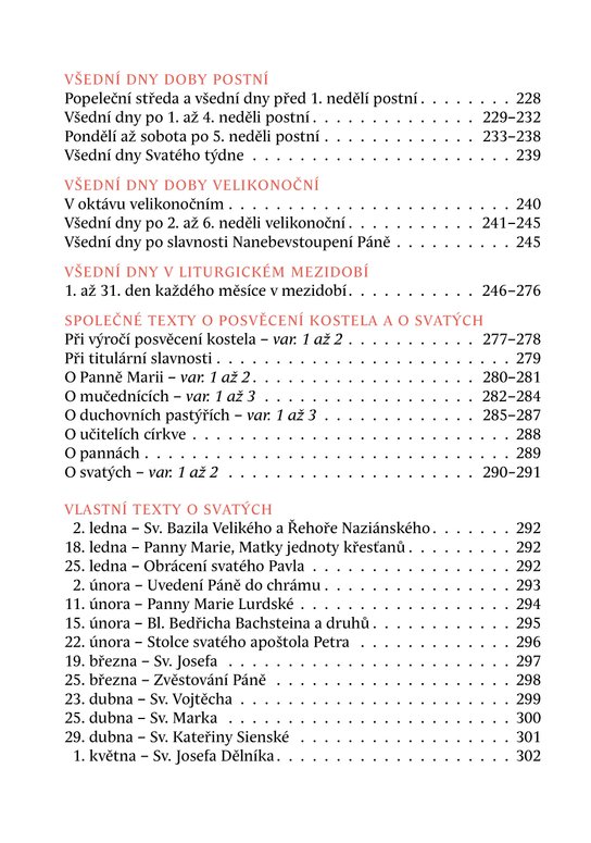 Přímluvy - liturgické texty