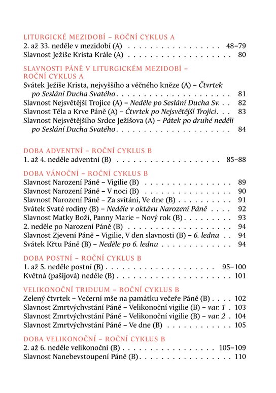Přímluvy - liturgické texty