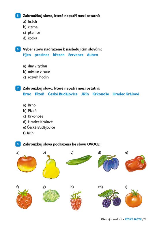 Otestuj si znalosti – Český jazyk pro 2. třídu 