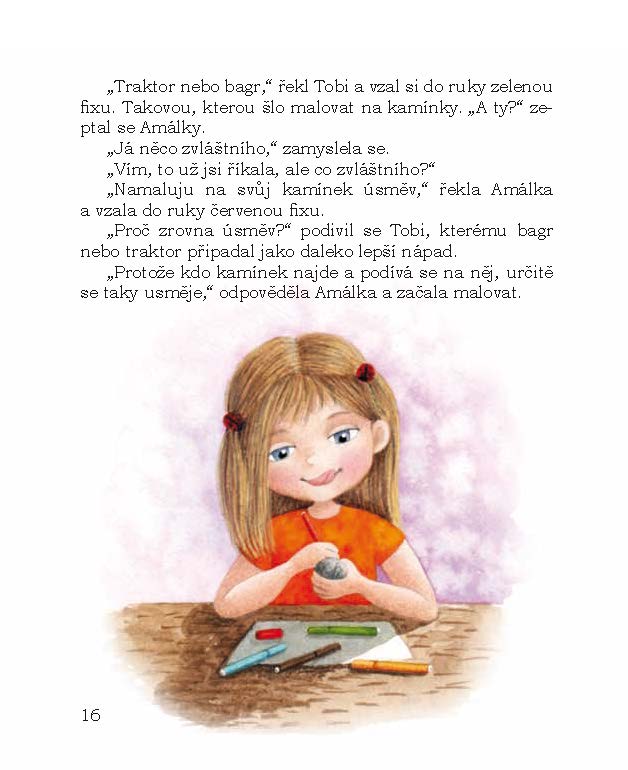 Kamínek malovaný