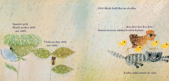 Holčička a déšť